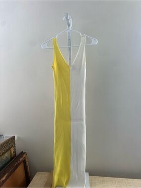 mixed media maxi dress Emma Mixed Media White Maxi Dress White / S